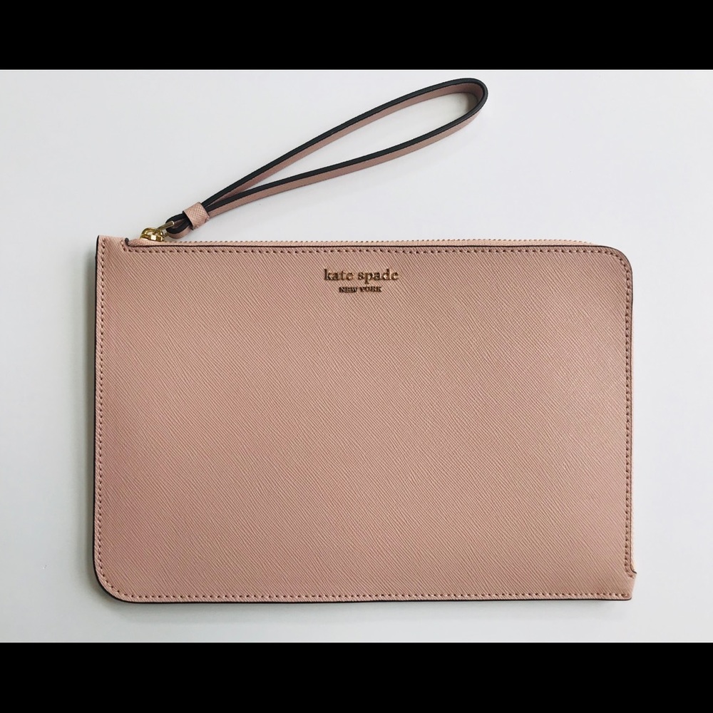 NEW Kate Spade Pink Large L Zip Wristlet Wallet